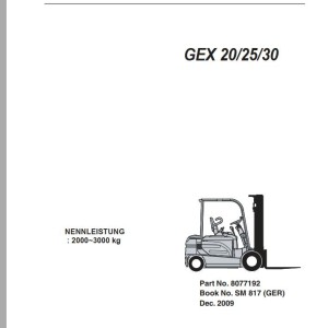Clark GEX 20 25 30 Service Manual 8077192 SM 817