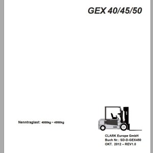 Clark GEX 40 45 50 Service Data SD-D-GEX450