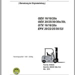 Clark GEX GTX EPX 16 - 32i Operator Manual 8105234 OM 881