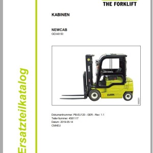 Clark GEX40 - GEX50 Cabin Parts Manual 4581117 PB-EU120