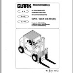 Clark GPX GCX 30 - 50 D Operator Manual OI-739 GEF