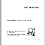 Clark GTX 16 18 20s GTX162 9675 KF Parts Manual