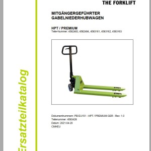 Clark HPT PREMIUM 4582483 - 4583163 Parts Manual 4583428 PB-EU151