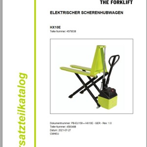 Clark HX10E 4579038 Parts Manual 4583488 PB-EU159
