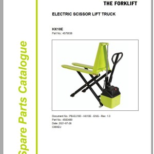 Clark HX10E 4579038 Parts Manual 4583489 PB-EU160