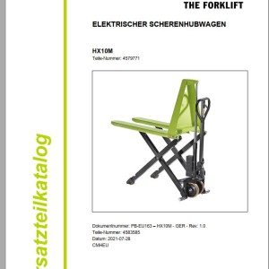 Clark HX10M 4579771 Parts Manual 4583585 PB-EU163
