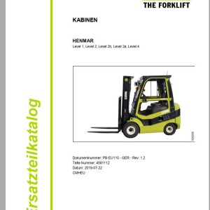 Clark Level 1 - Level 4 Cabin Parts Manual 4581112 PB-EU115