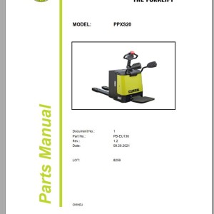 Clark PPXS20 8259 Parts Manual PB-EU136