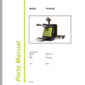 Clark PPXSio20 8294 Parts Manual PB-EU146