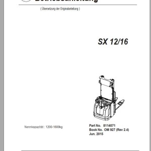 Clark SX 12 16 Operator Manual 8114071 OM 927