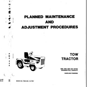 Clark TOW Tractor Planned Maintenance & Adjustment Procedures PMA-440