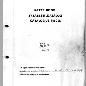 Clark TW 22 - 92 GEF 068 Parts Manual