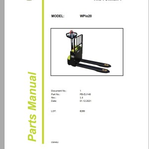 Clark WPio20 8289 Parts Manual PB-EU148