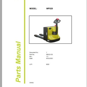 Clark WPX20 8252 Parts Manual PB-EU135