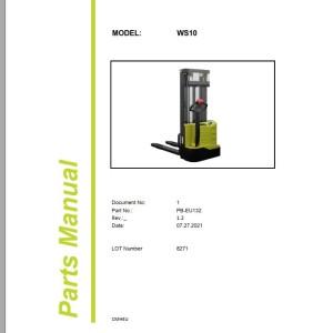Clark WS10 8271 Parts Manual PB-EU132