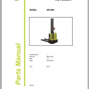 Clark WS10Mi 8314 Parts Manual PB-EU165