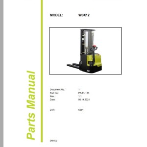 Clark WSX12 8254 Parts Manual PB-EU133