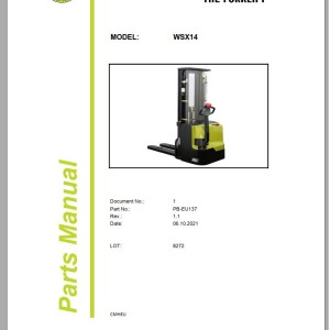 Clark WSX14 8272 Parts Manual PB-EU137