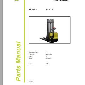 Clark WSXD20 8273 Parts Manual PB-EU141