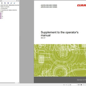 CLAAS AXION 850-810 A09 Operators Assembly Technical Repair Manual