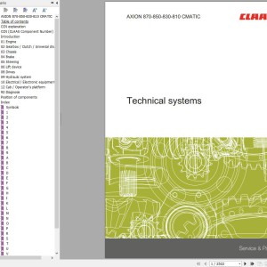CLAAS AXION 880-810 A61 Operators Assembly Technical Repair Manual
