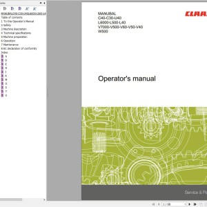 CLAAS IMPLEMENTS B97 Assembly Operators Technical Manual