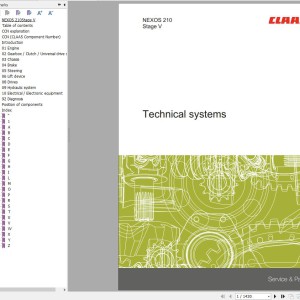 CLAAS NEXOS 260-210 M Stage V A66 Operators Assembly Technical Repair Manual