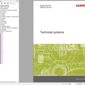 CLAAS NEXOS VE 230-210 A25 Operators Assembly Technical Repair Manual
