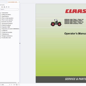 CLAAS XERION 3800-3300 781 Operators Assembly Technical Repair Manual