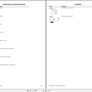 CLAAS ADAPTATION FL TRACTORS 800-500 B9500010-B9599999 Parts Catalog