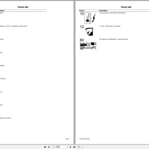 CLAAS TALOS 200 A39 2208010001-2208010243 Parts Catalog