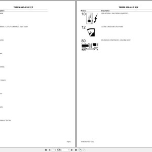 CLAAS TEMIS 650-610 XZ CT3940001-CT3949999 Parts Catalog