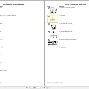CLAAS XERION 12.650-12.590 TERRA TRAC 786 78600011-78699999 Parts Catalog