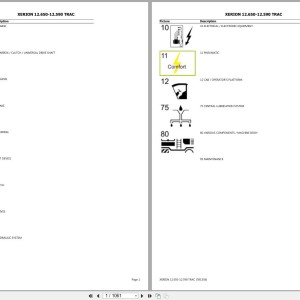 CLAAS XERION 12.650-12.590 TRAC 785 E56 78500011-78599999 Parts Catalog