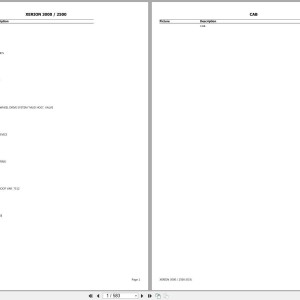 CLAAS XERION 3000-2500 033 03300011-03399999 Parts Catalog