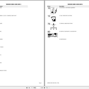 CLAAS XERION 5000-4200 GEN 1 784 78410011-78419999 Parts Catalog