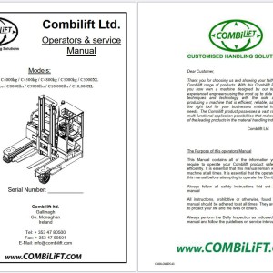 Combilift C3500-C5000XL Service Operators Manuals C4000-OM-EN-08