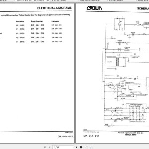 Crown 20 MT Electrical & Hydraulic Schematic