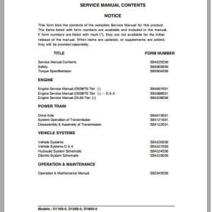 Crown D110S-5 D160S-5 Service Manual SB4217E00
