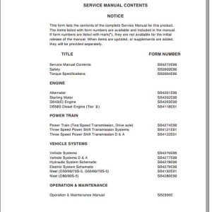 Crown D50S-5 D90S-5 G50S-5 G70S-5 Service Manual SB4271E00