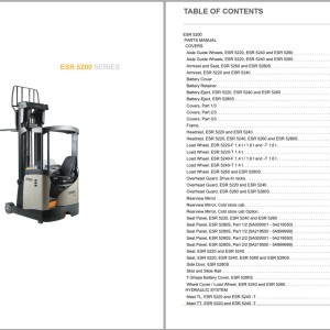 Crown ESR 5200 Parts and Service Manual