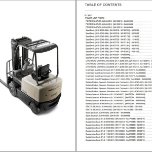 Crown FC 4500 Parts and Service Manual