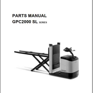 Crown GPC 2000SL Series Parts Manual 812722-006