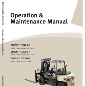 Crown IC C-G Pneumatic 7 Series 13-15K Operation Maintenance and Service Manual