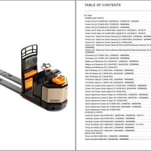 Crown PC 4500 Parts Maintenance and Service Manual