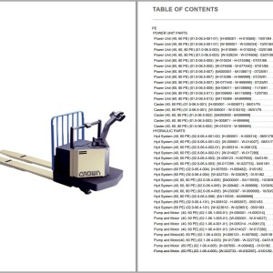 Crown PE 3000 Parts and Service Manual