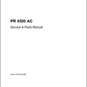 Crown PR 4500 AC Service & Parts Manual PF15724 006