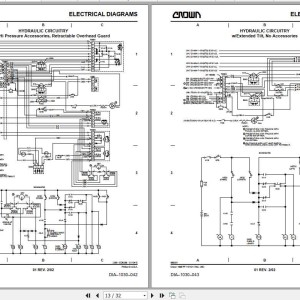 Crown RC 3000 Electrical & Hydraulic Schematic