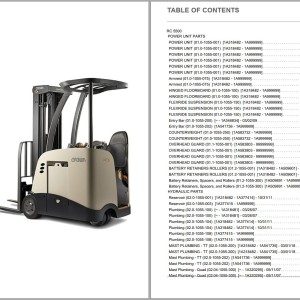 Crown RC 5500 Parts Manual