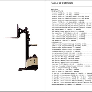 Crown RR 5000 Parts and Service Manual